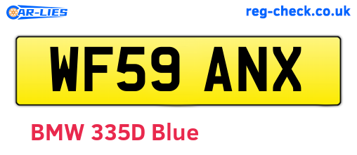 WF59ANX are the vehicle registration plates.