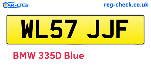 WL57JJF are the vehicle registration plates.
