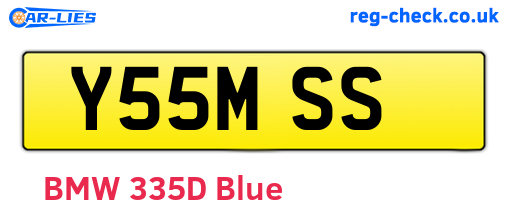 Y55MSS are the vehicle registration plates.