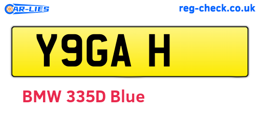 Y9GAH are the vehicle registration plates.