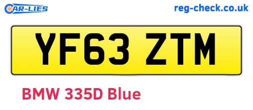 YF63ZTM are the vehicle registration plates.