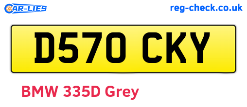 D570CKY are the vehicle registration plates.