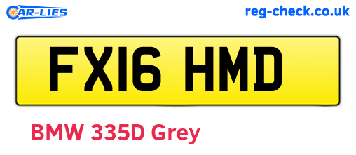FX16HMD are the vehicle registration plates.
