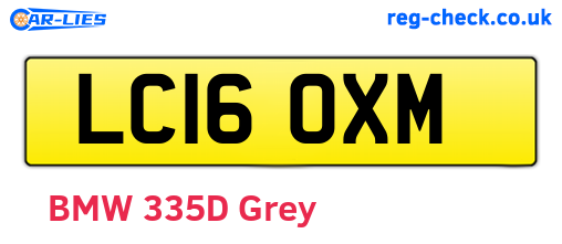 LC16OXM are the vehicle registration plates.