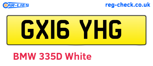 GX16YHG are the vehicle registration plates.