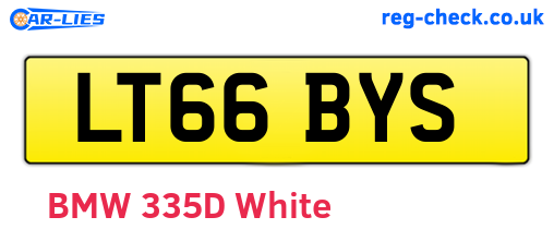 LT66BYS are the vehicle registration plates.