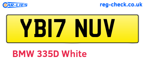 YB17NUV are the vehicle registration plates.