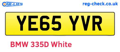YE65YVR are the vehicle registration plates.