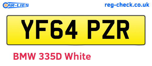 YF64PZR are the vehicle registration plates.