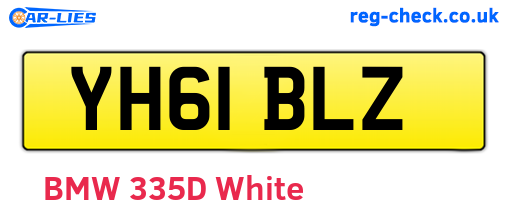 YH61BLZ are the vehicle registration plates.