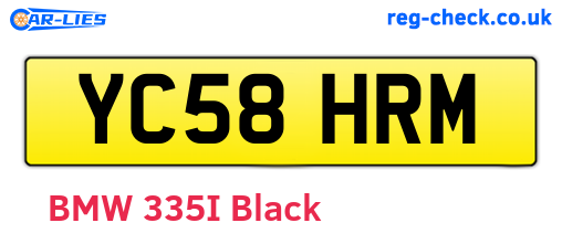 YC58HRM are the vehicle registration plates.