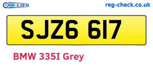 SJZ6617 are the vehicle registration plates.