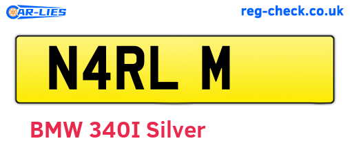 N4RLM are the vehicle registration plates.