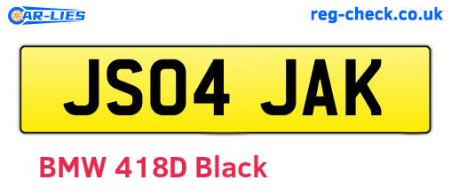JS04JAK are the vehicle registration plates.