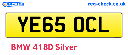 YE65OCL are the vehicle registration plates.