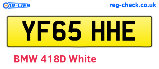 YF65HHE are the vehicle registration plates.