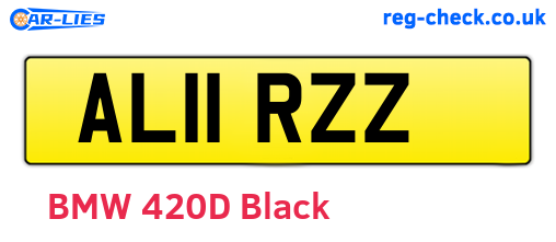 AL11RZZ are the vehicle registration plates.