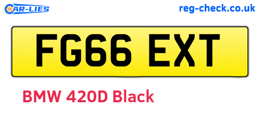 FG66EXT are the vehicle registration plates.