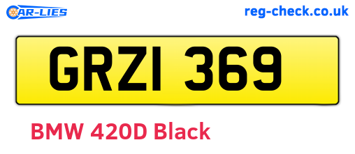 GRZ1369 are the vehicle registration plates.