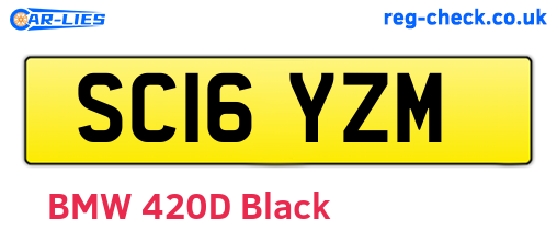 SC16YZM are the vehicle registration plates.