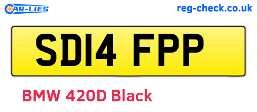 SD14FPP are the vehicle registration plates.