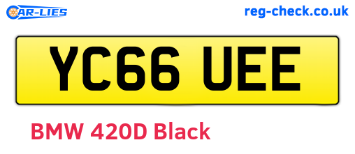 YC66UEE are the vehicle registration plates.