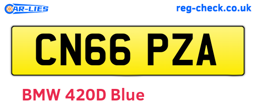CN66PZA are the vehicle registration plates.