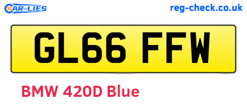 GL66FFW are the vehicle registration plates.
