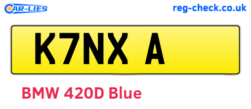K7NXA are the vehicle registration plates.