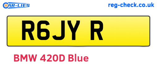 R6JYR are the vehicle registration plates.