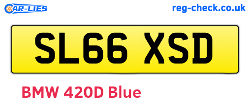 SL66XSD are the vehicle registration plates.