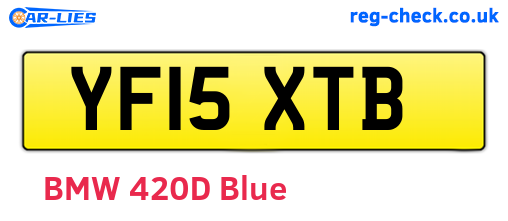 YF15XTB are the vehicle registration plates.