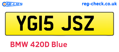 YG15JSZ are the vehicle registration plates.
