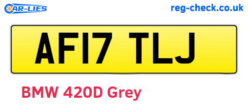 AF17TLJ are the vehicle registration plates.