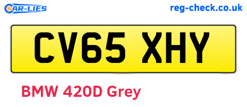 CV65XHY are the vehicle registration plates.