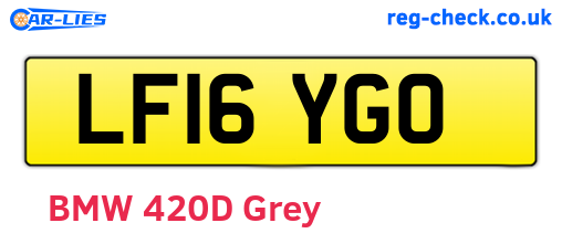 LF16YGO are the vehicle registration plates.