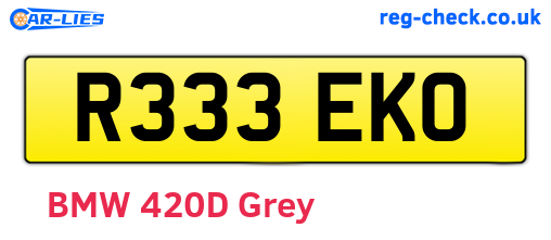 R333EKO are the vehicle registration plates.