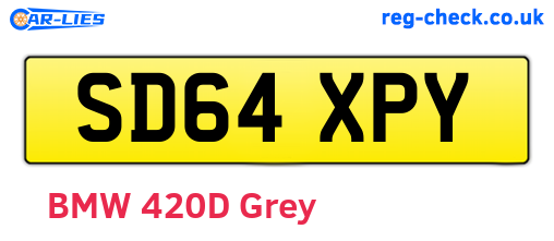 SD64XPY are the vehicle registration plates.