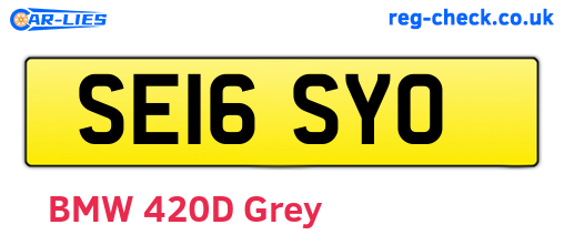 SE16SYO are the vehicle registration plates.