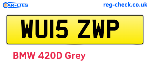 WU15ZWP are the vehicle registration plates.
