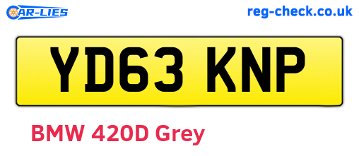YD63KNP are the vehicle registration plates.