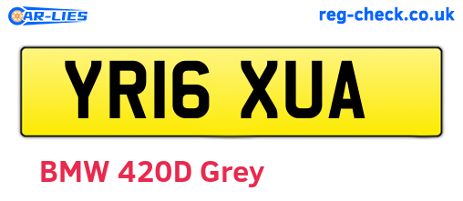 YR16XUA are the vehicle registration plates.