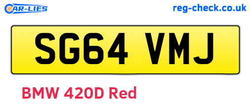 SG64VMJ are the vehicle registration plates.