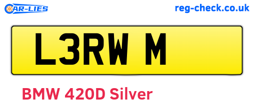 L3RWM are the vehicle registration plates.