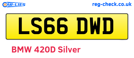 LS66DWD are the vehicle registration plates.