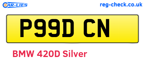 P99DCN are the vehicle registration plates.