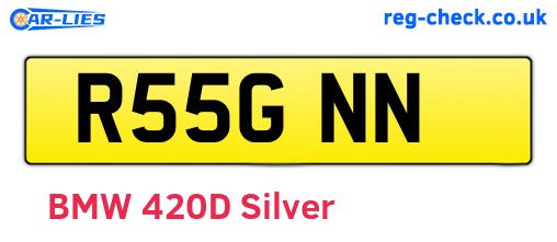 R55GNN are the vehicle registration plates.