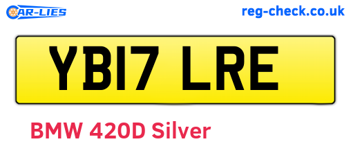 YB17LRE are the vehicle registration plates.