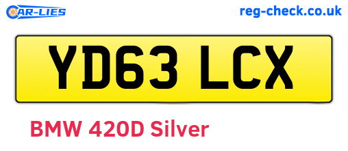 YD63LCX are the vehicle registration plates.