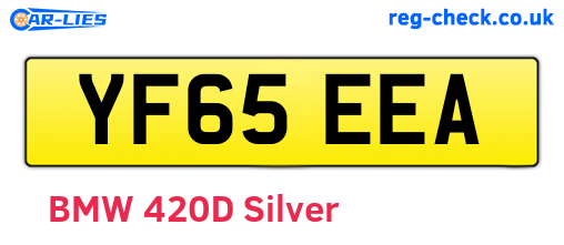 YF65EEA are the vehicle registration plates.